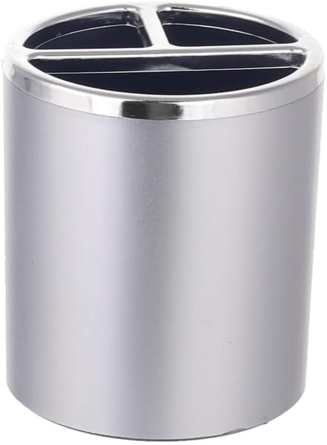 3A DG-0783 Plastic Pen Holder 8X8X10 CM - Silver